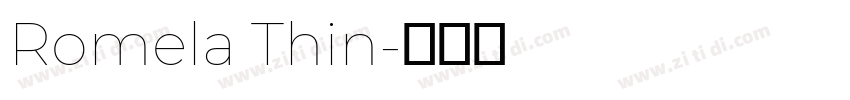 Romela Thin字体转换